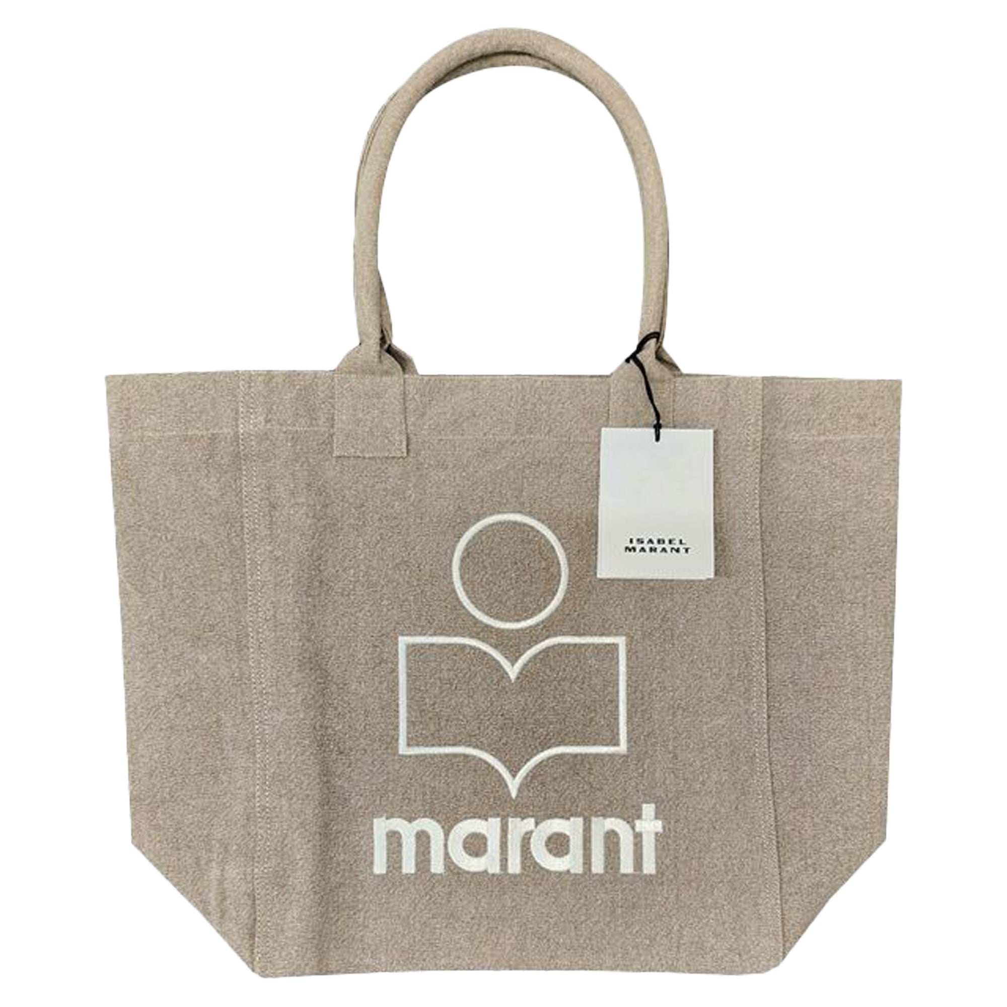 Yenky Logo Embroidered Shopper Bag Beige