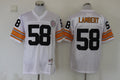 Men's Pittsburgh Steelers Jack Lambert Mitchell & Ness White Legacy Replica Jersey1