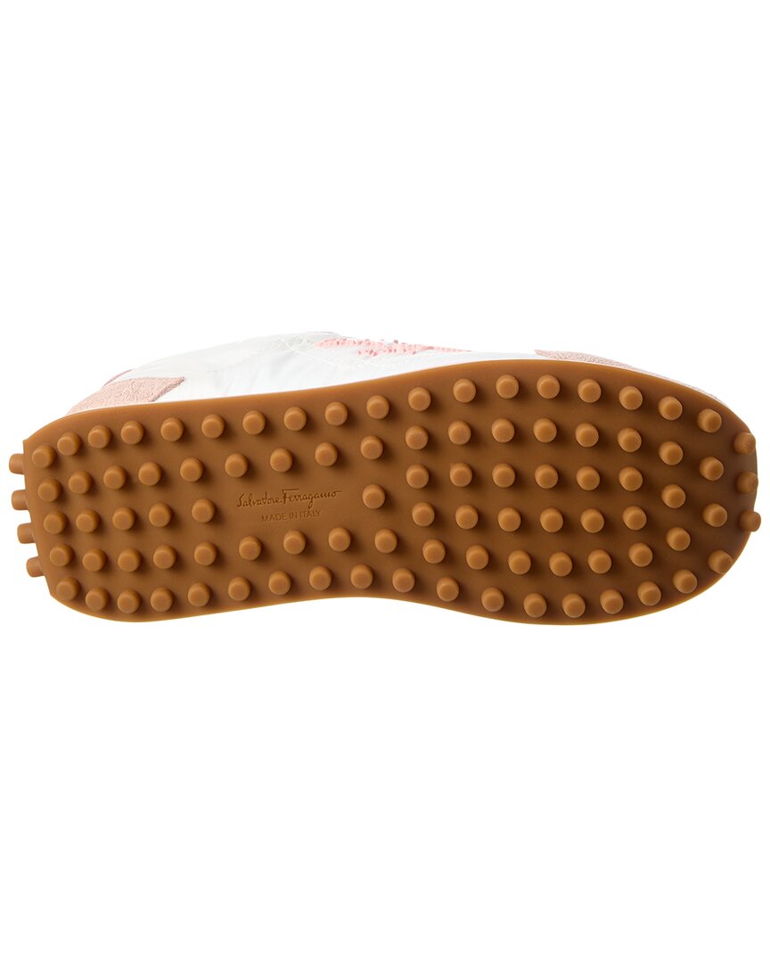 Ferragamo Iggy Nylon & Suede Sneaker