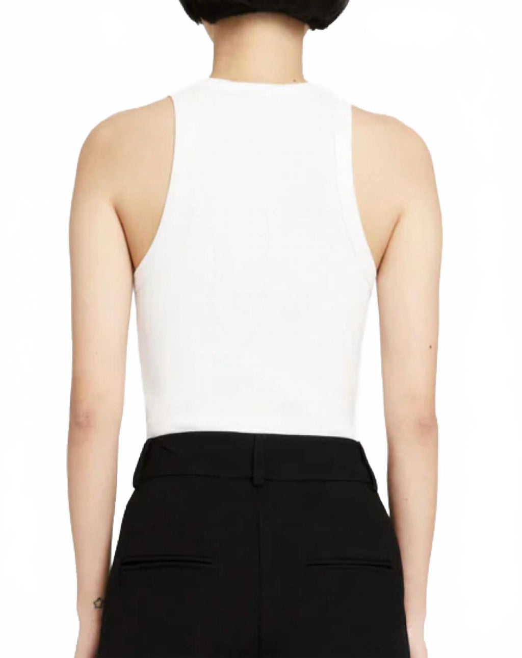Eva Crewneck Tank Top In White