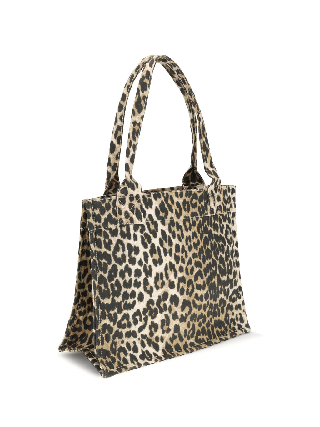 Ganni Women Leopard Print Tote Bag