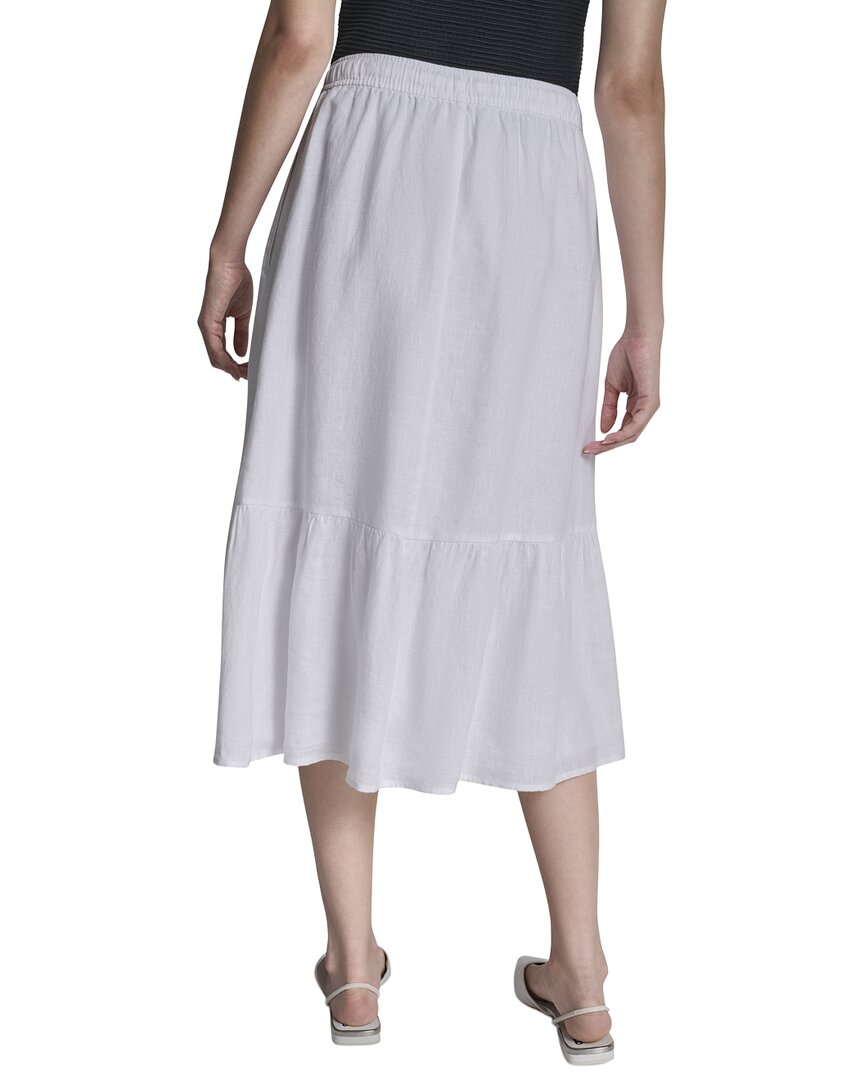 DKNY Pull On Linen Skirt