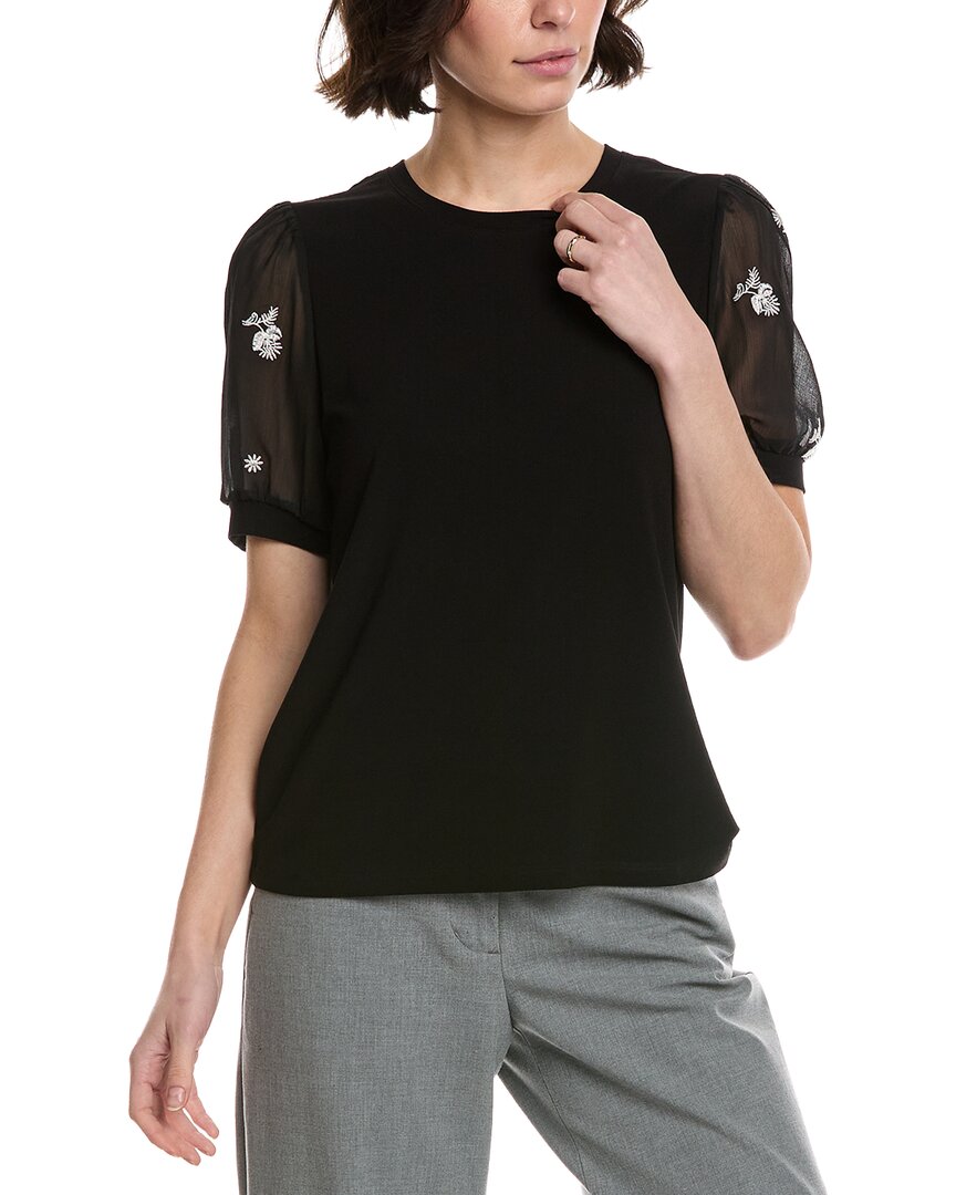 CeCe Combo Sleeve Top