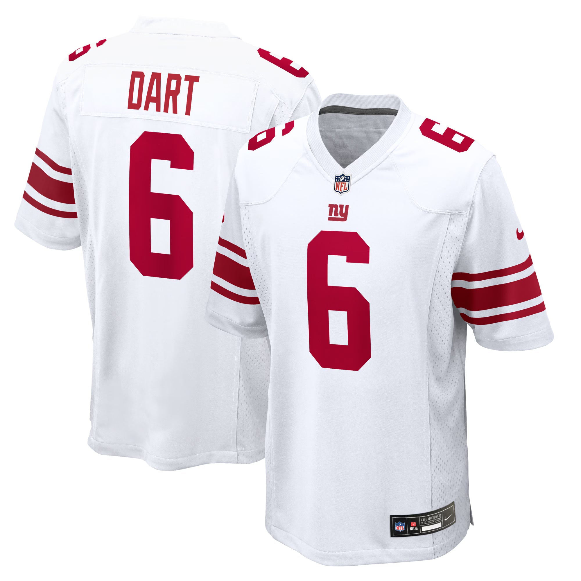 New York Giants Jaxson Dart White Game Jersey