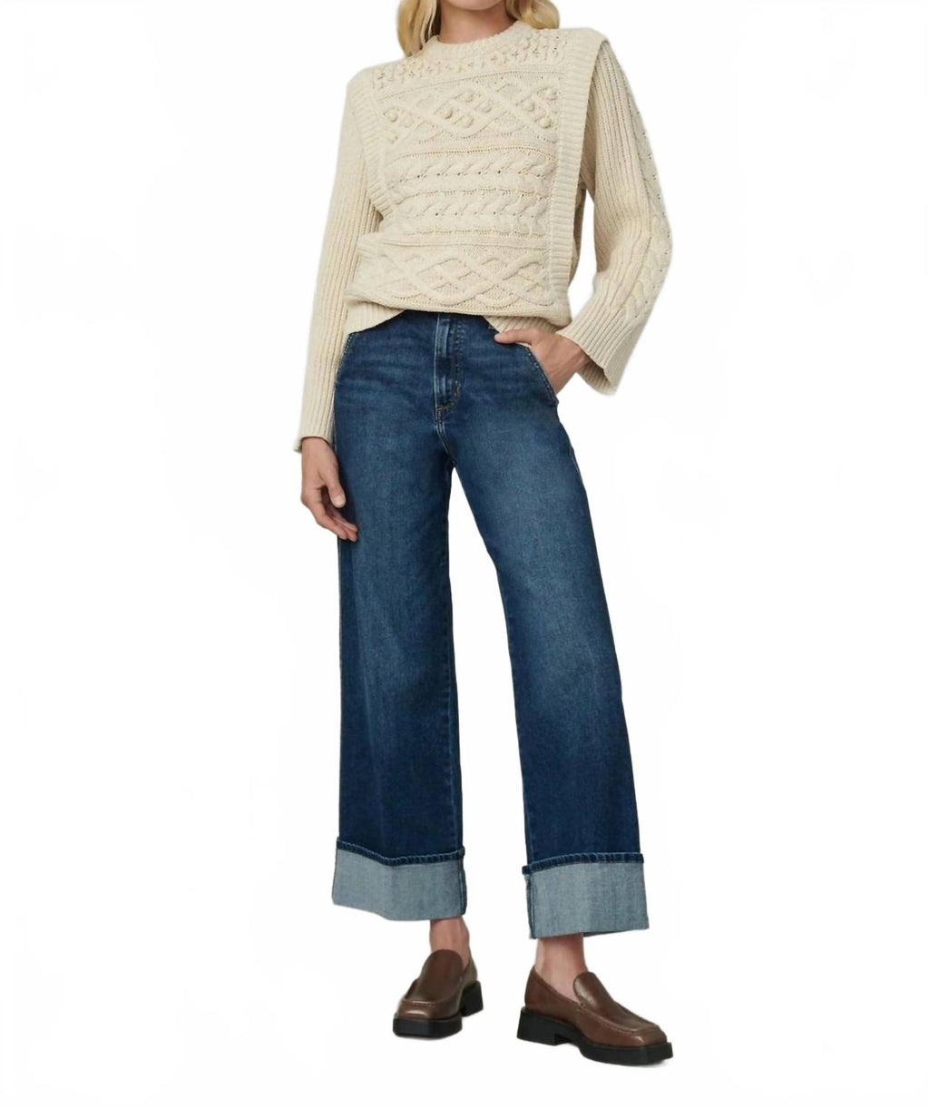 Trixie Trouser Wide Cuffs Jeans In Double Down