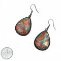 Women's Oyster Copper Teardrop Earrings In Turquoise