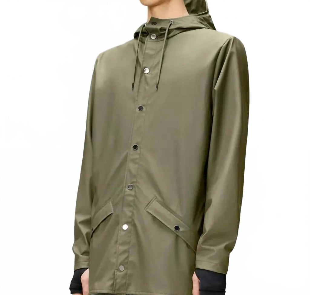 Unisex Waterproof Rain Jacket In Marsh
