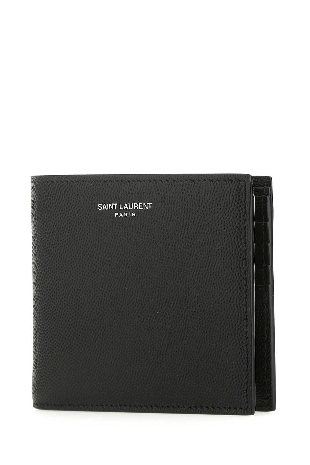 Saint Laurent Men Black Leather Wallet