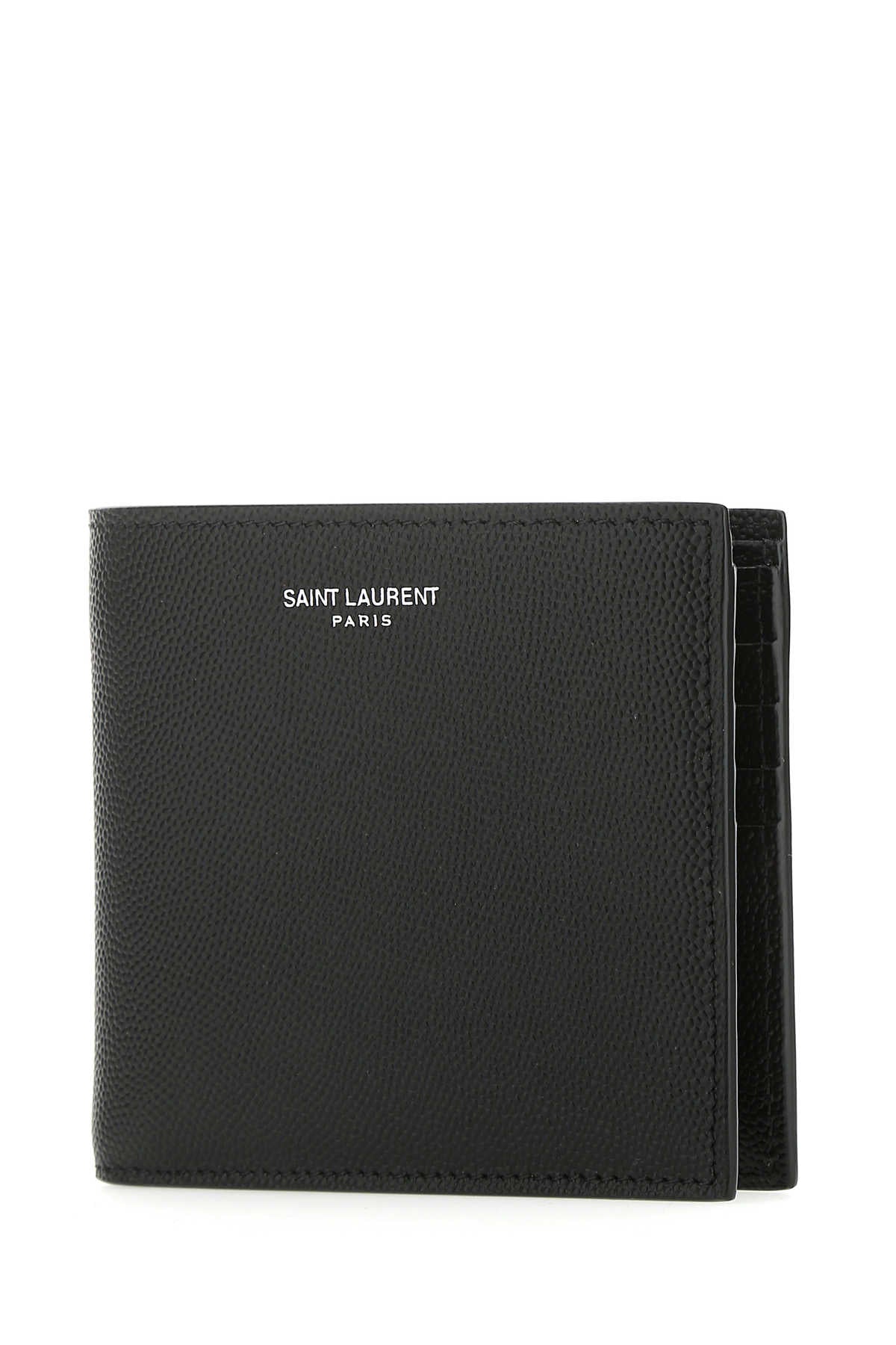 Saint Laurent Men Black Leather Wallet