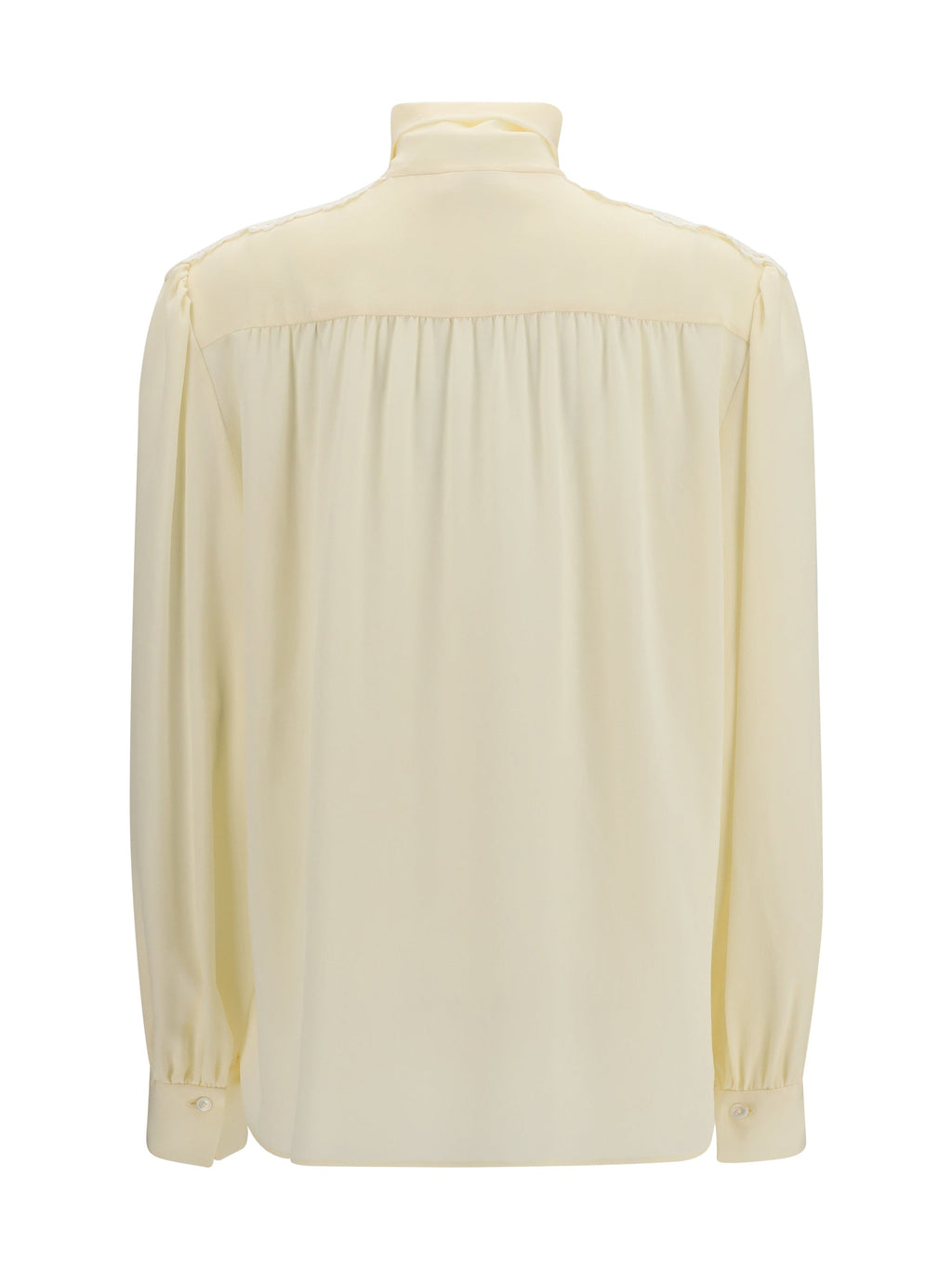 Chloé Women Bow Blouse With Embroidered Shoulders