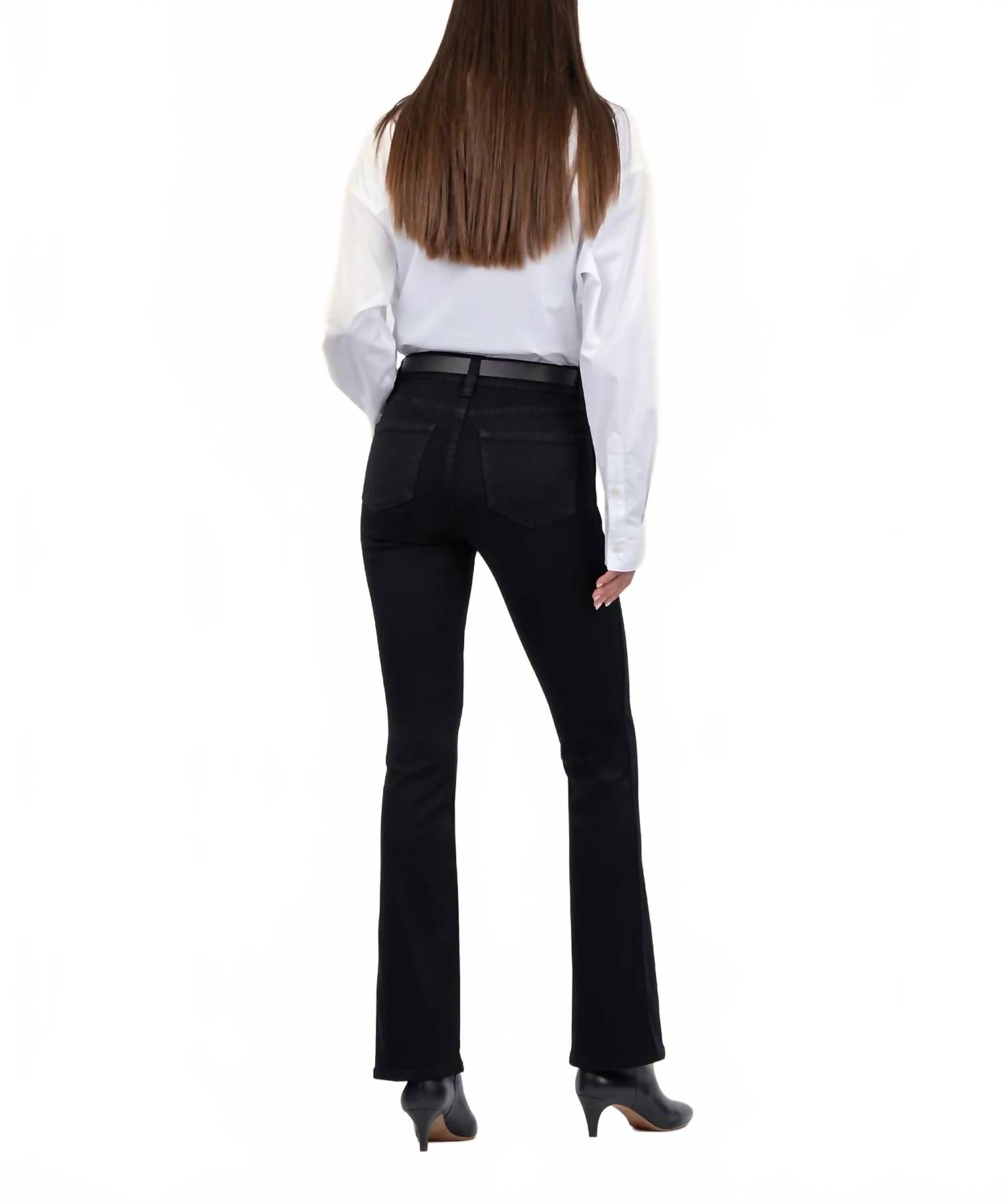 Natalie High Rise Bootcut Jeans In Black