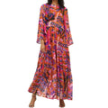 Balloon Waisted Maxi Dress In Pink