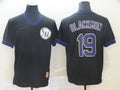Men's Colorado Rockies Charlie Blackmon #19 Black Replica Baseball Jersey1