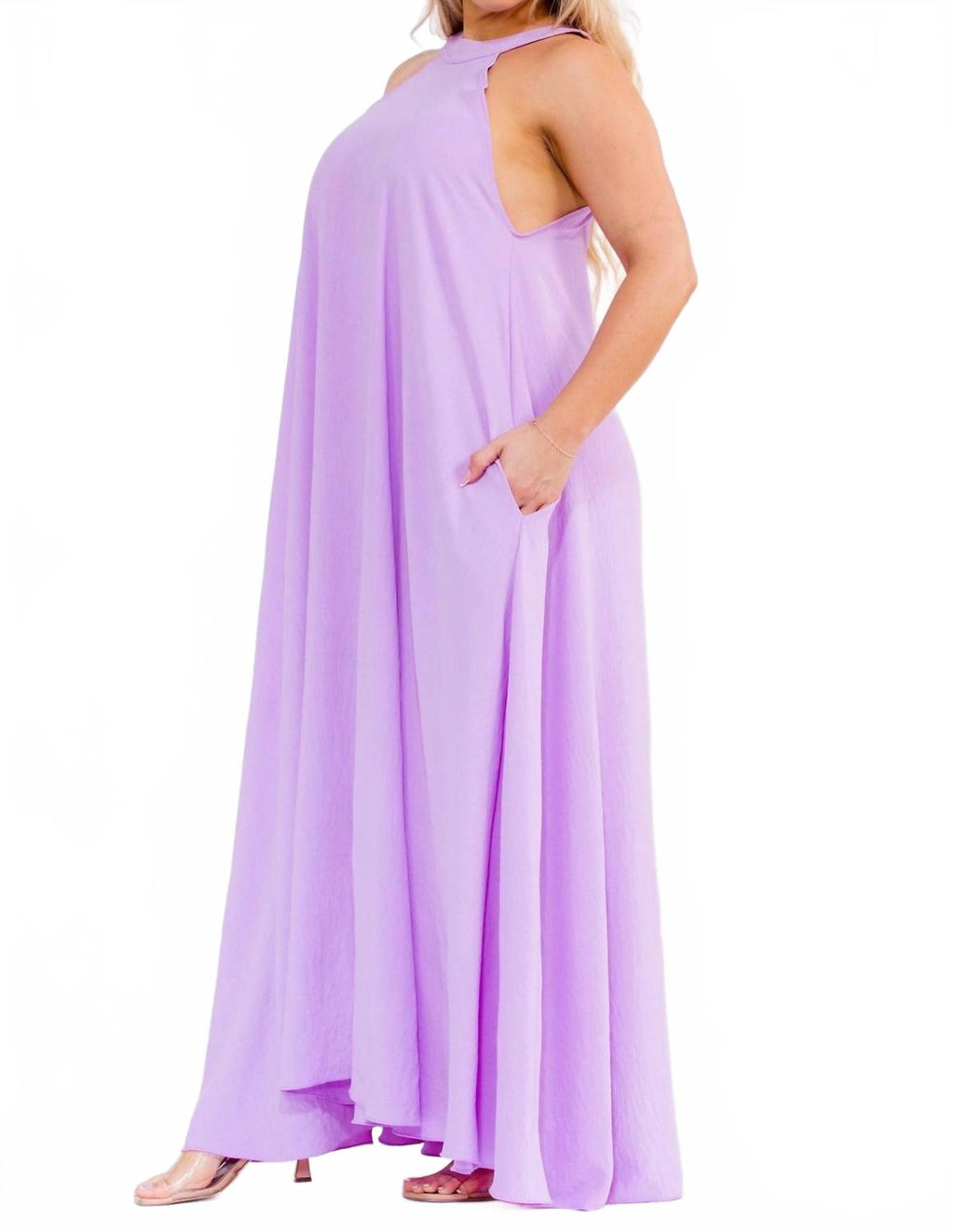 Flowy Maxi Dress In Lavender