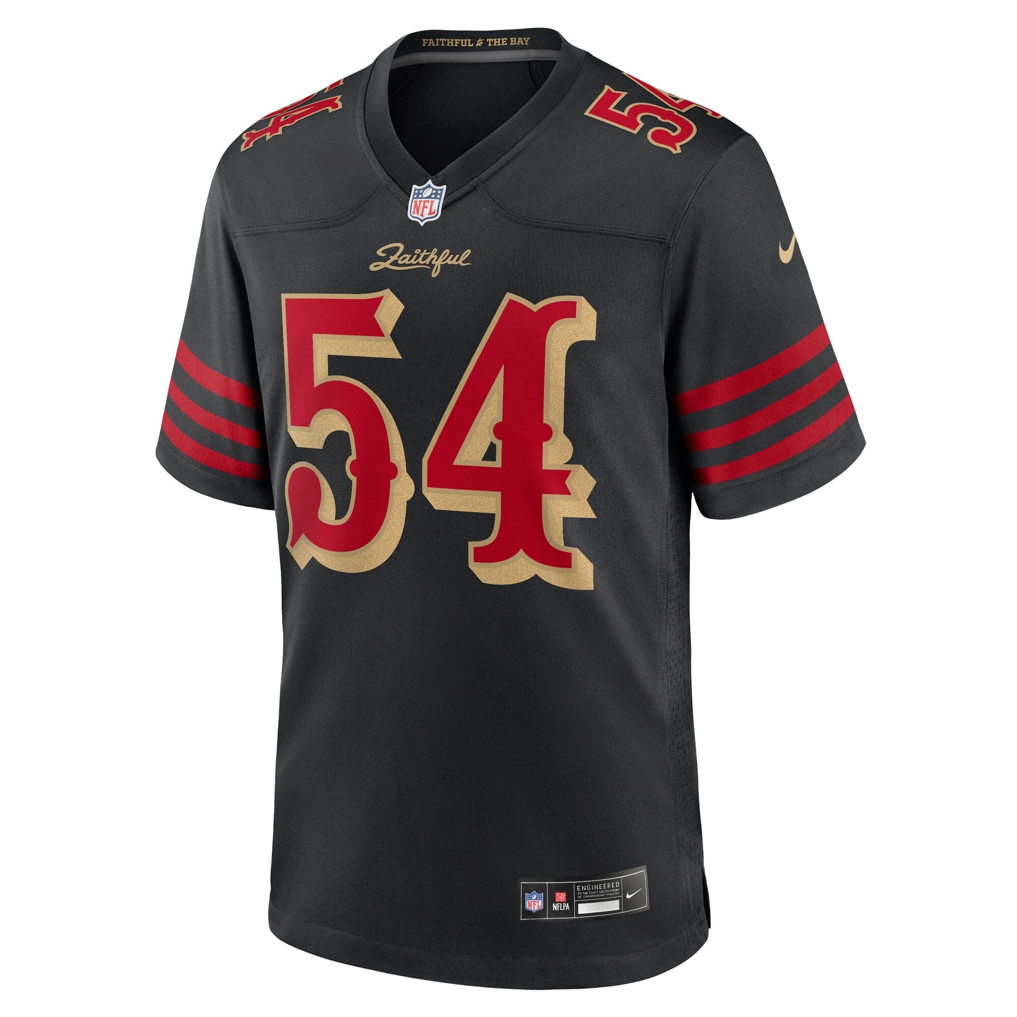 San Francisco 49ers Fred Warner Black 2025 Rivalries Collection Game Jersey