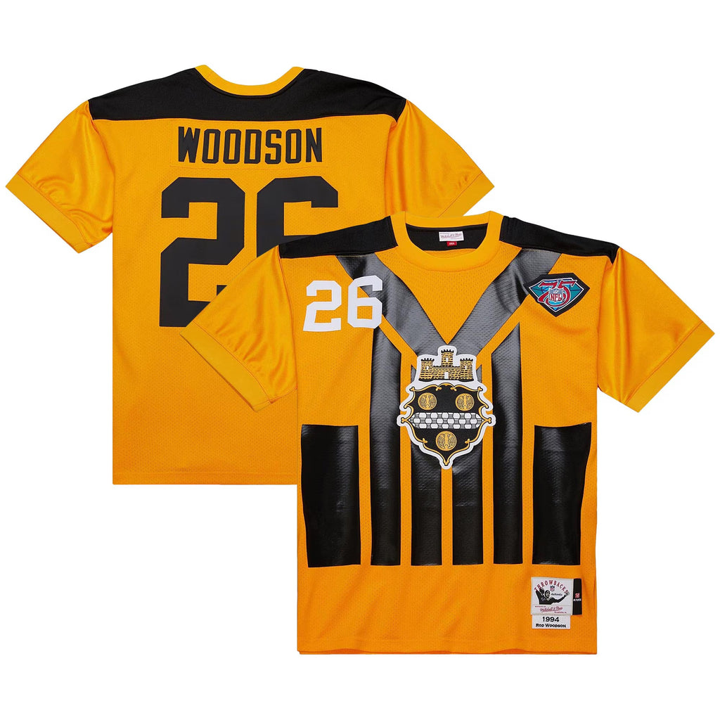 Pittsburgh Steelers 1994 Rod Woodson Mitchell & Ness Gold Authentic Throwback Retired Player Jersey
