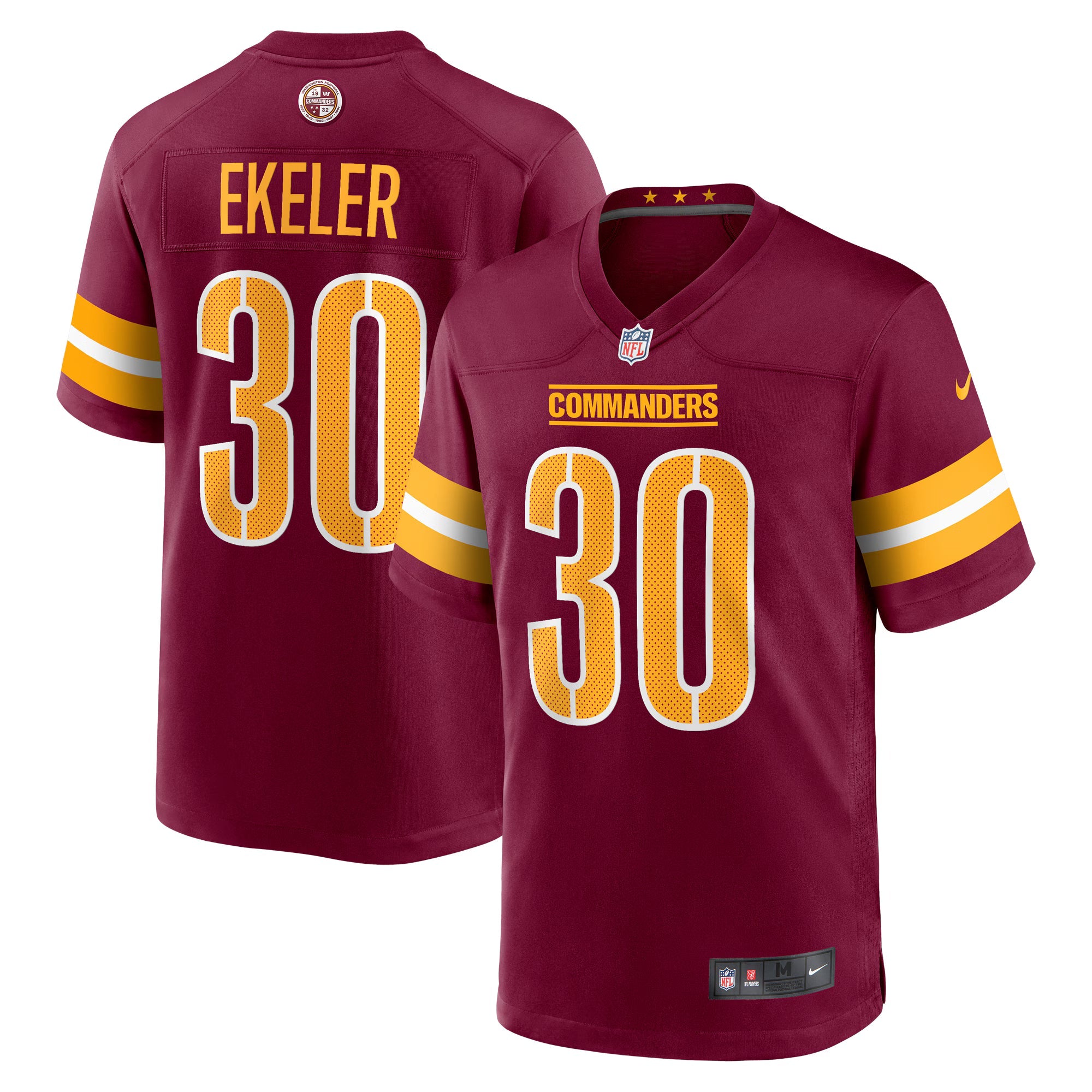 Washington Commanders Austin Ekeler Burgundy Game Player Jersey