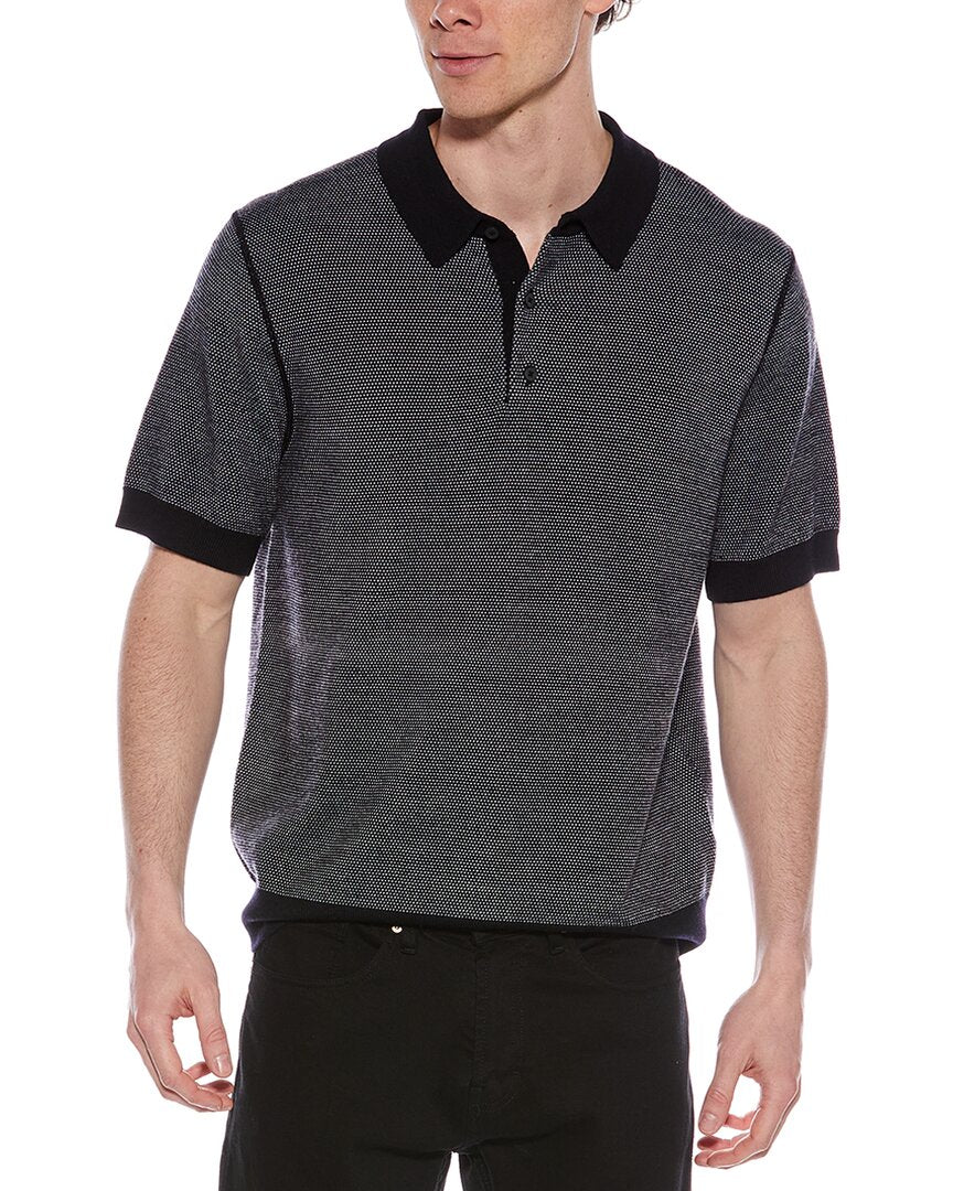 Vince Birdseye Wool-Blend Polo Shirt