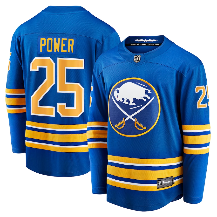Men's Buffalo Sabres Owen Power #25 Royal Replica Player jersey