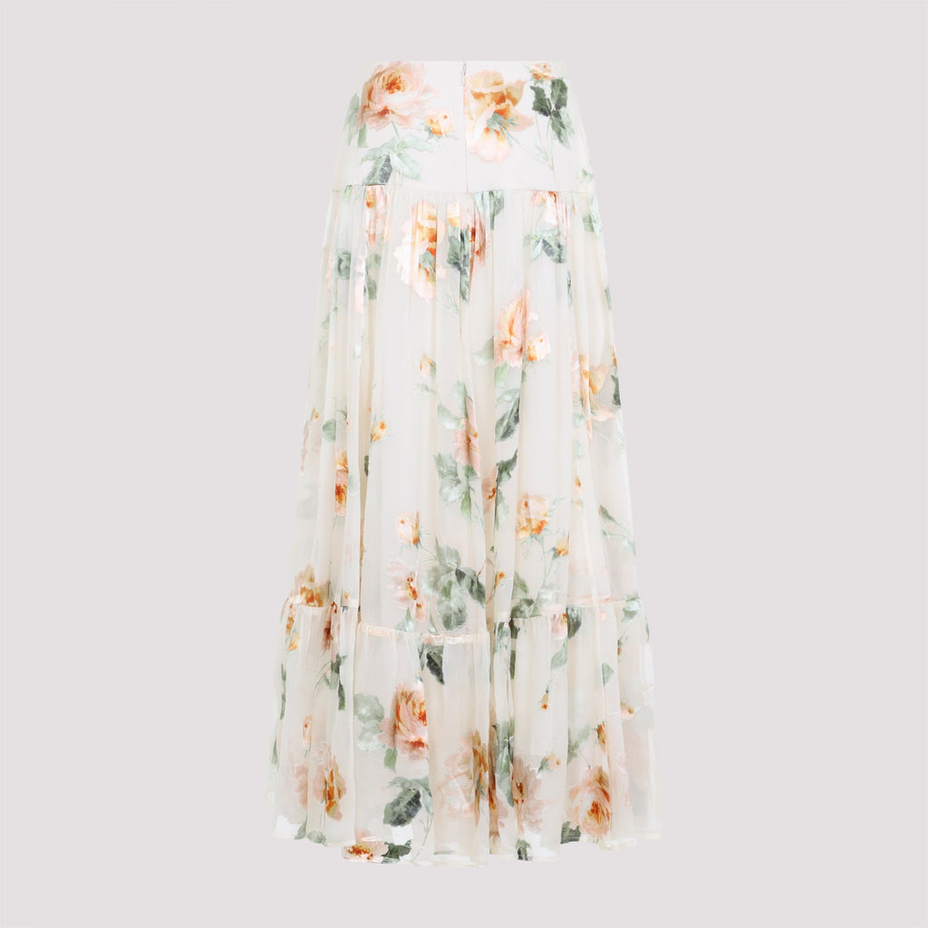 Zimmermann Carousel Burnout Midi Skirt Women