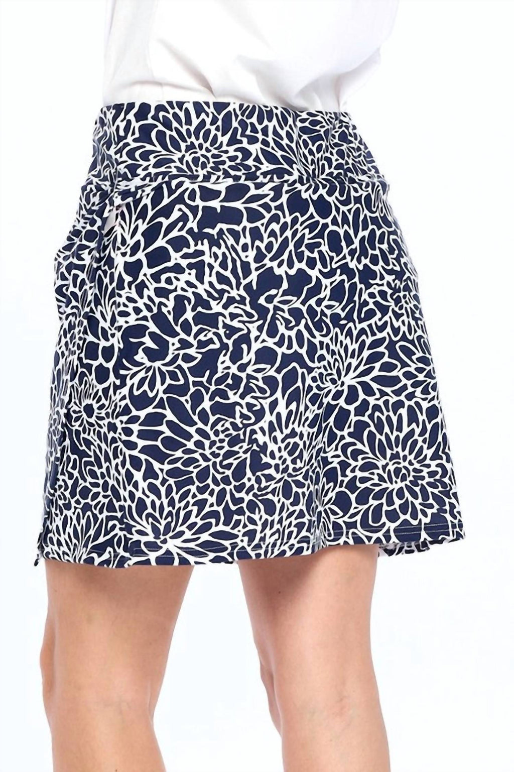 Tessa Flamingo Skort In Navy/white