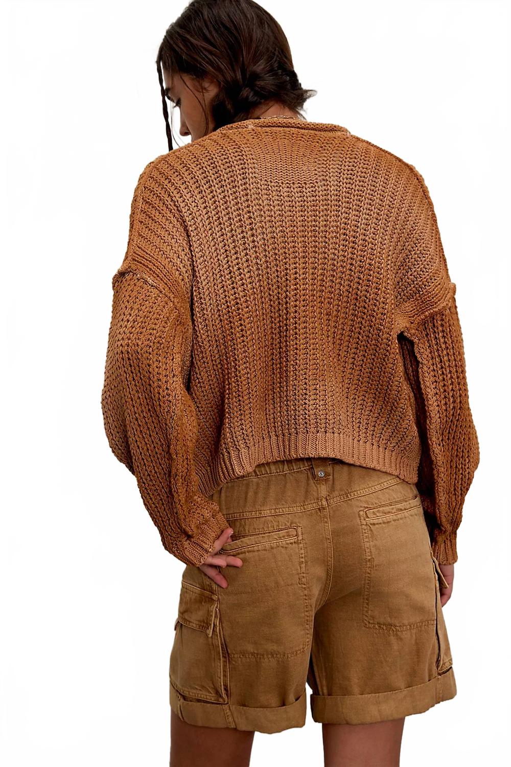 Frankie Washed Shorts In Beige