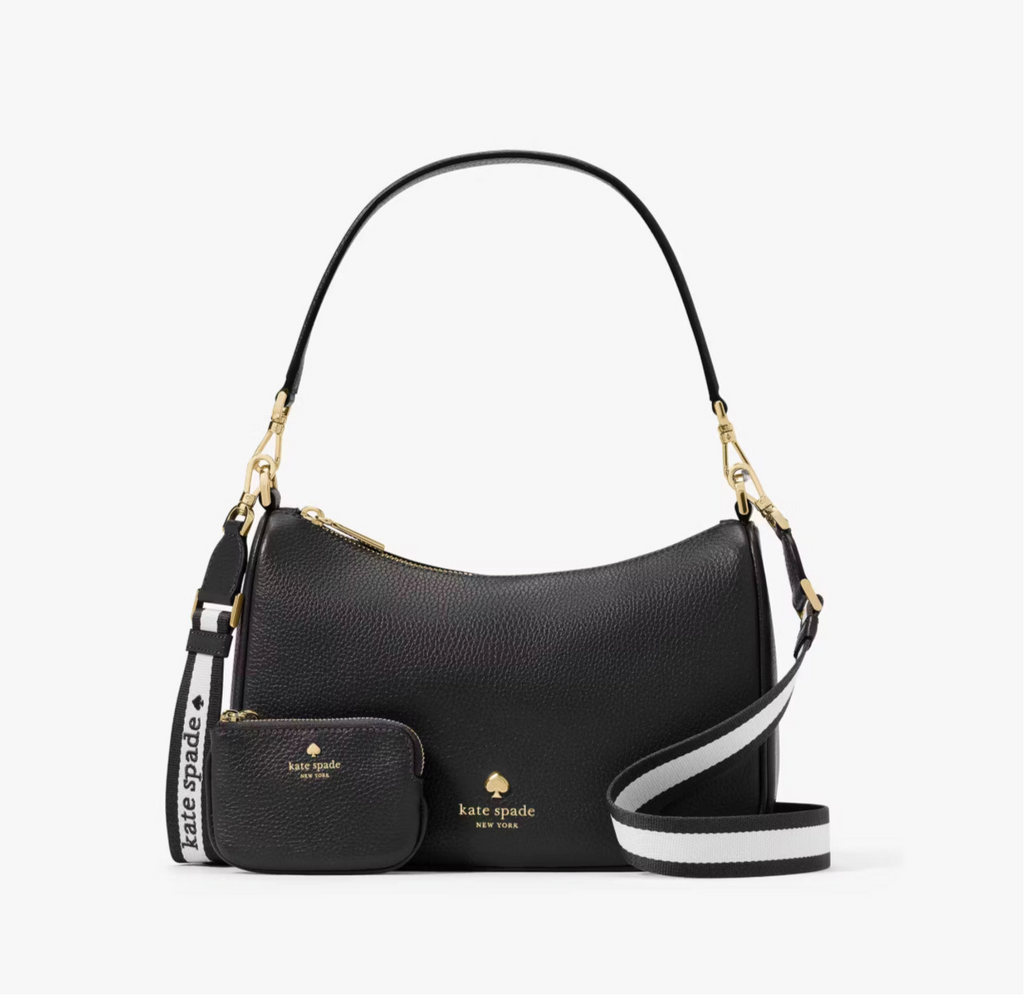 NWT Kate Spade Emma Leather Shoulder Bag In Black