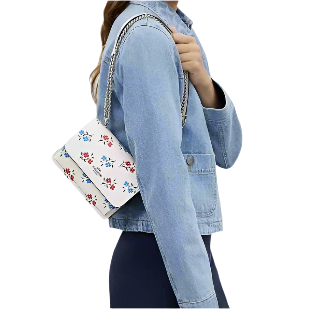 NWT Coach Leather Mini Klare Crossbody Bag With Floral Print