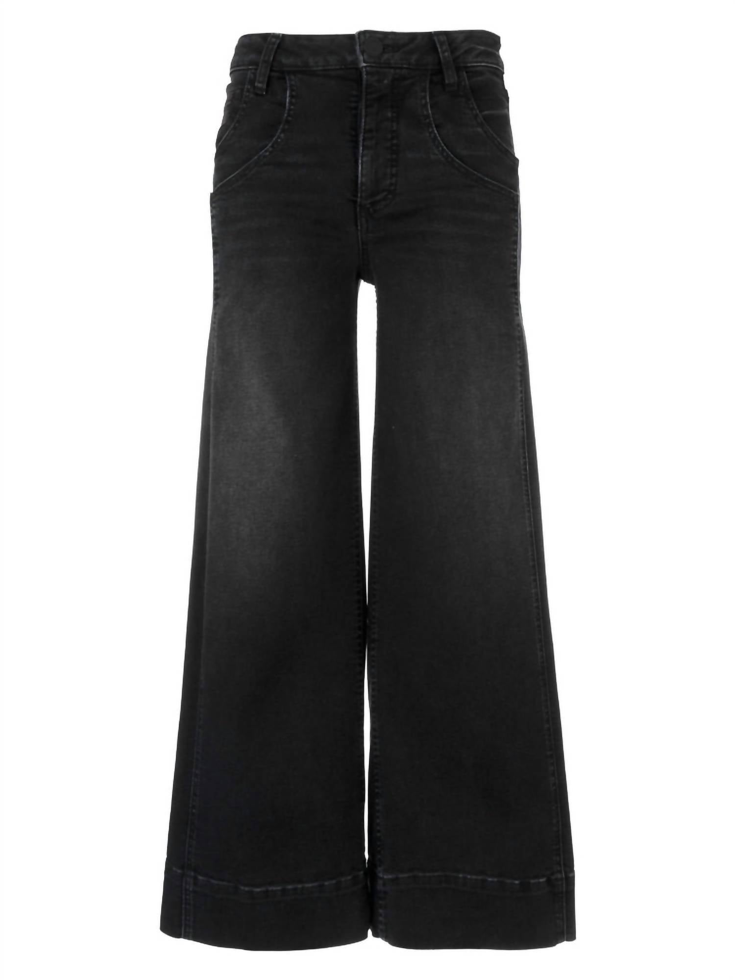 Women's Meg High Rise Fab Ab Wide Leg Jeans In Glittering