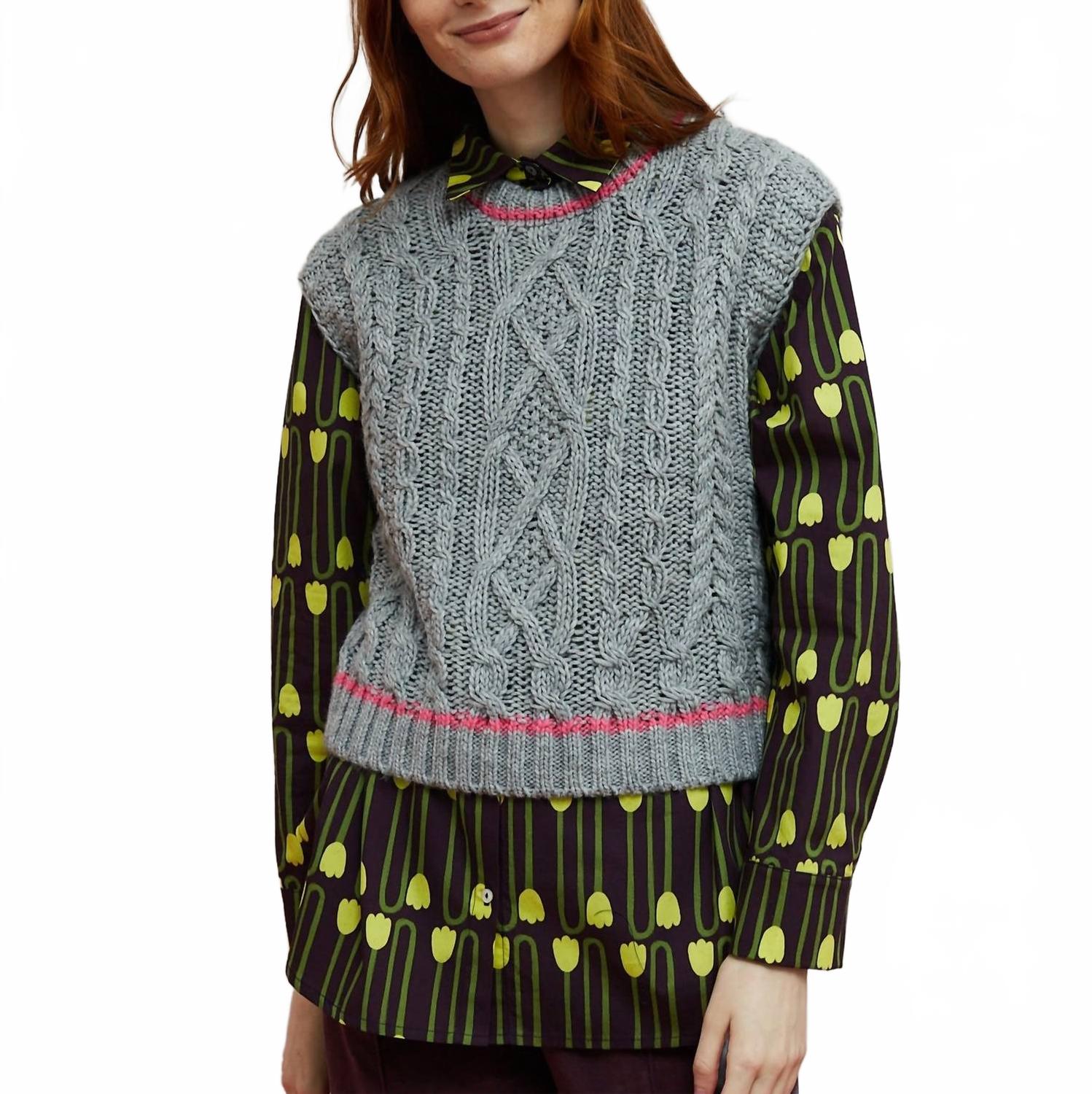 Knit Vest In Nest Gris
