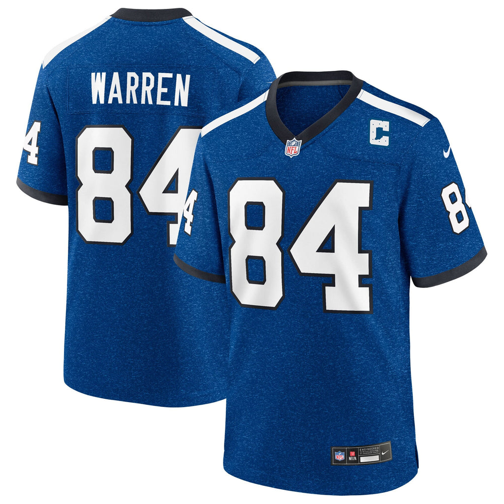Indianapolis Colts Tyler Warren Heather Royal Alternate 2 Indiana Nights Game Jersey
