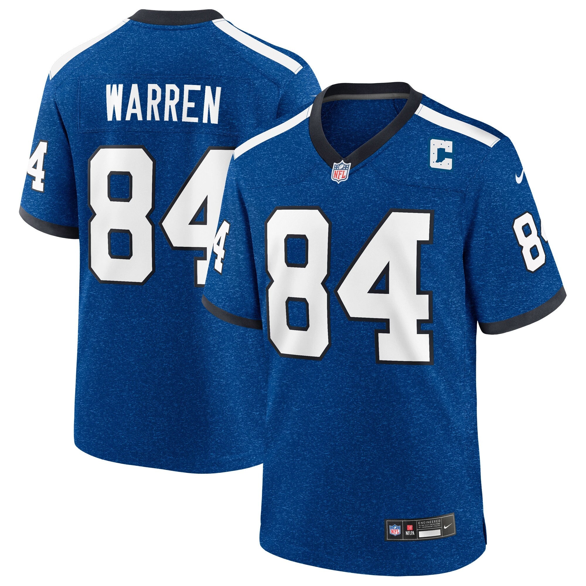 Indianapolis Colts Tyler Warren Heather Royal Alternate 2 Indiana Nights Game Jersey