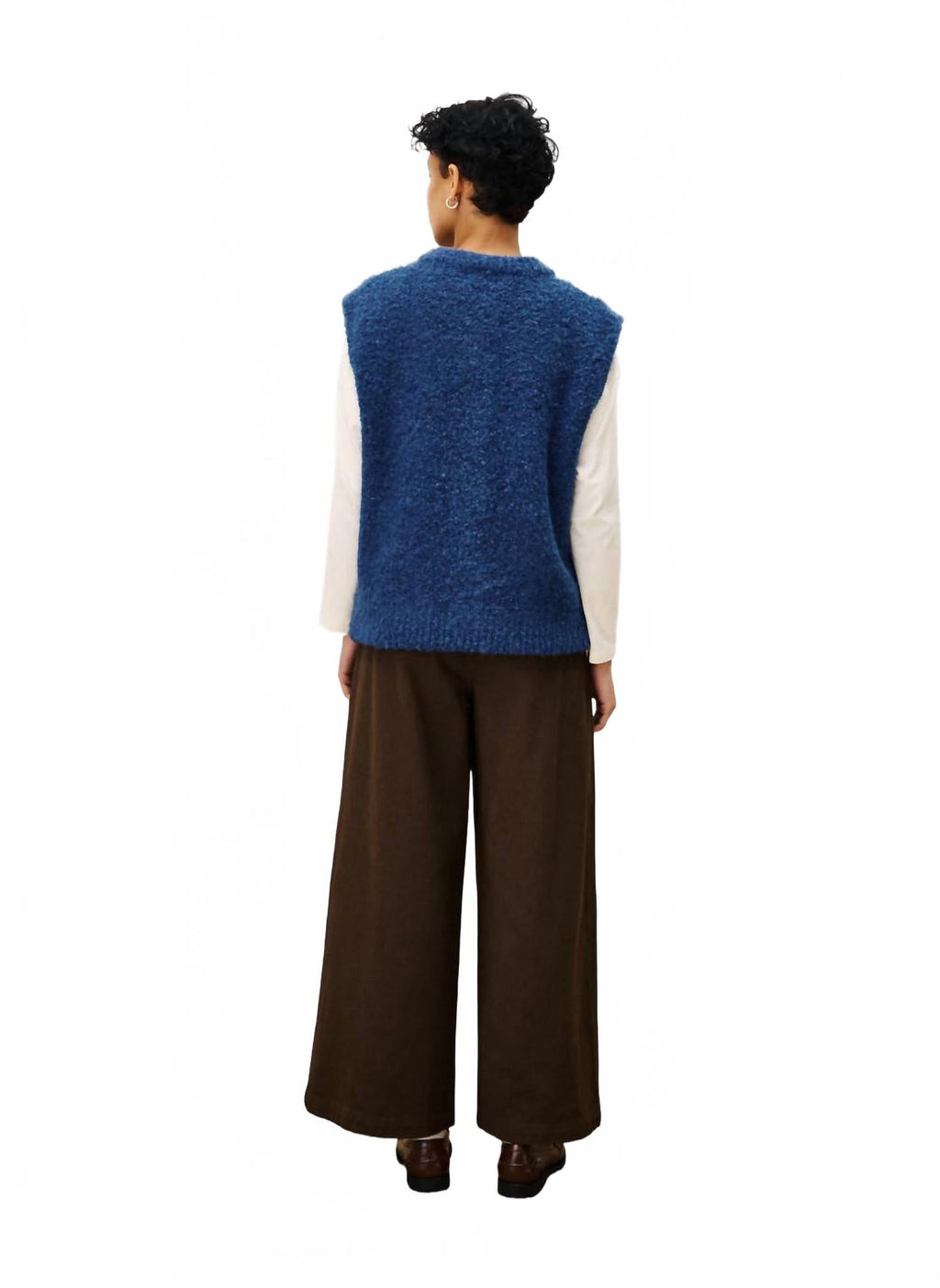 Shiba Sweater Vest In Blue Marine