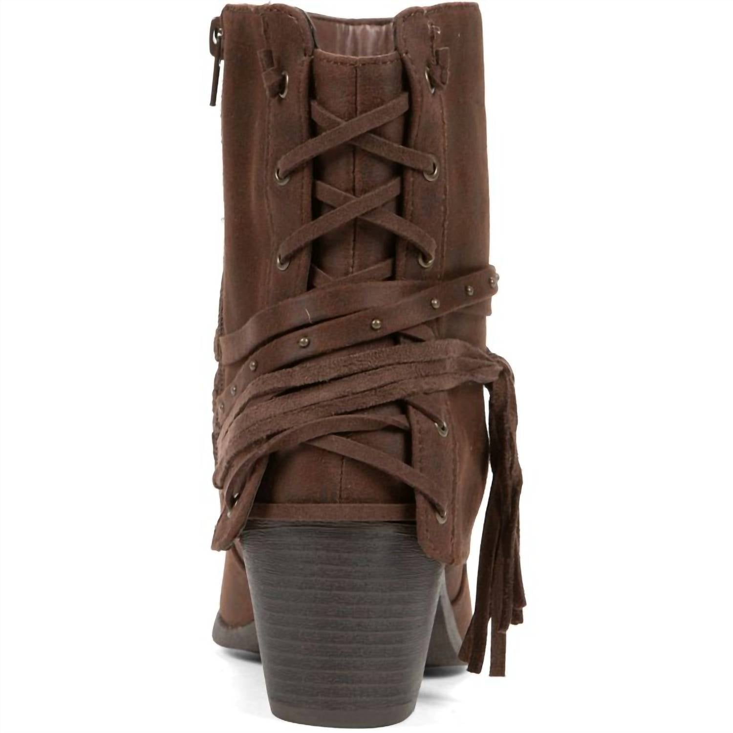Women's Petra Boots In Dark Brown Distressed Suedelike