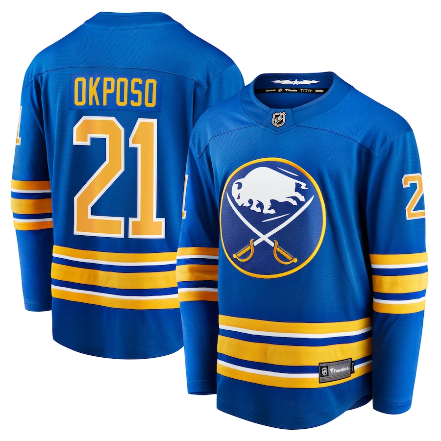 Men's Buffalo Sabres Kyle Okposo #21 Royal Replica Player jersey