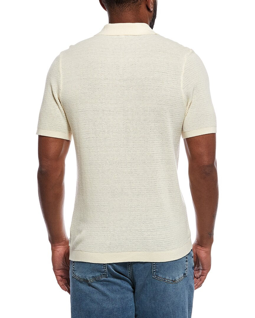 Onia Textured Johnny Collar Polo Shirt