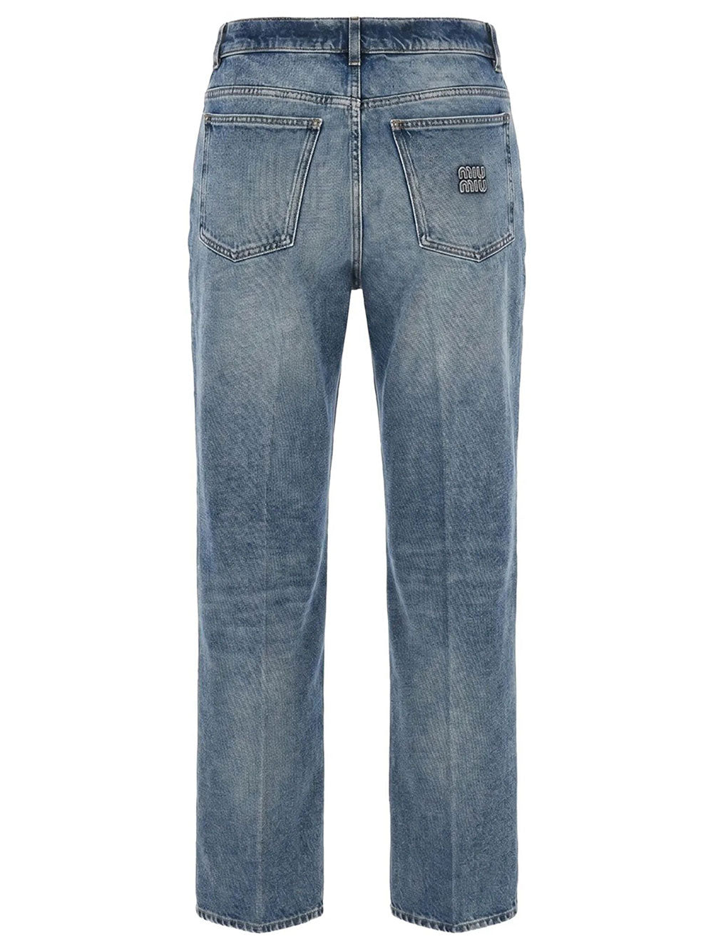 Miu Miu Women Pantaloni In Denim Washed