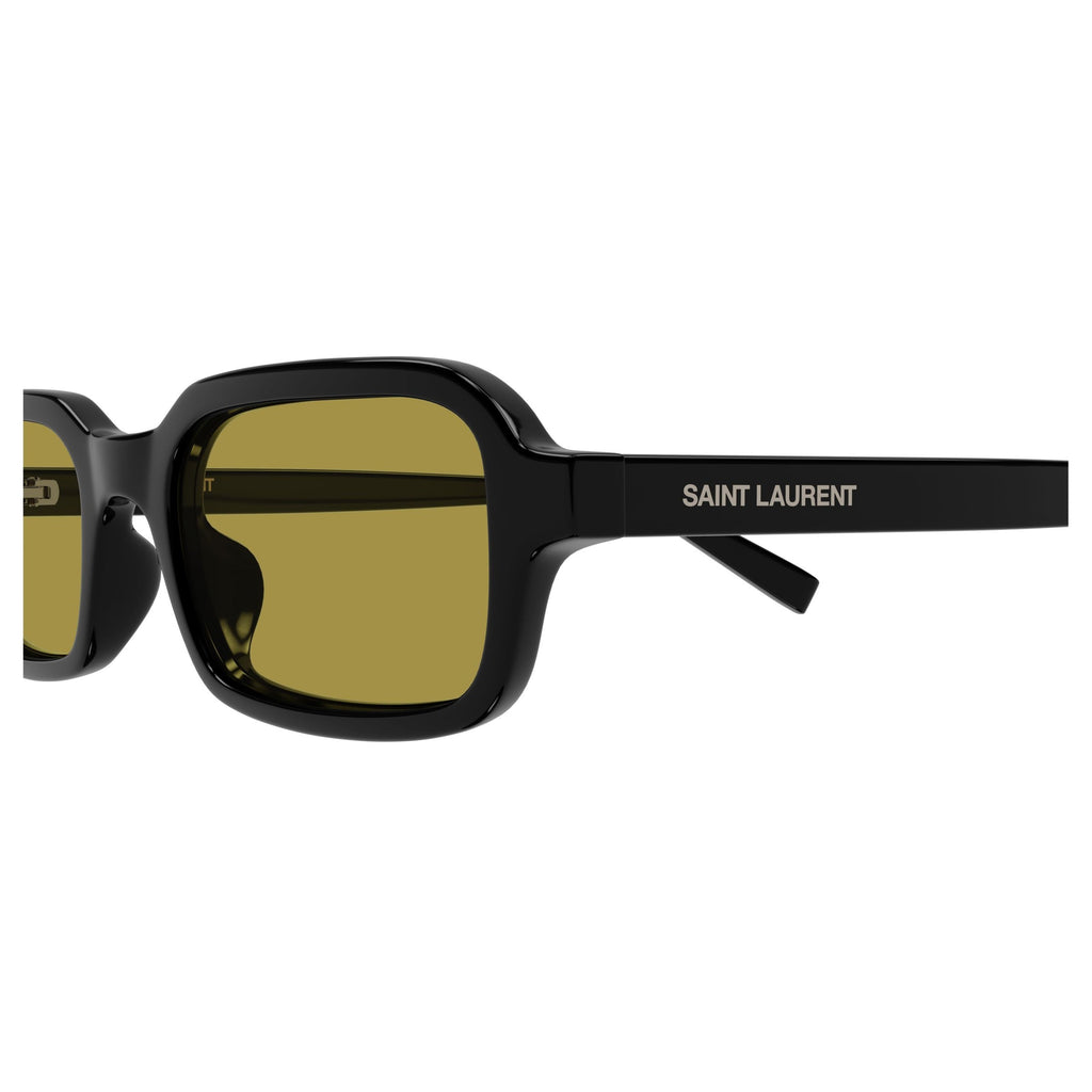 Rectangular Frame Sunglasses With Olive Green Lenses