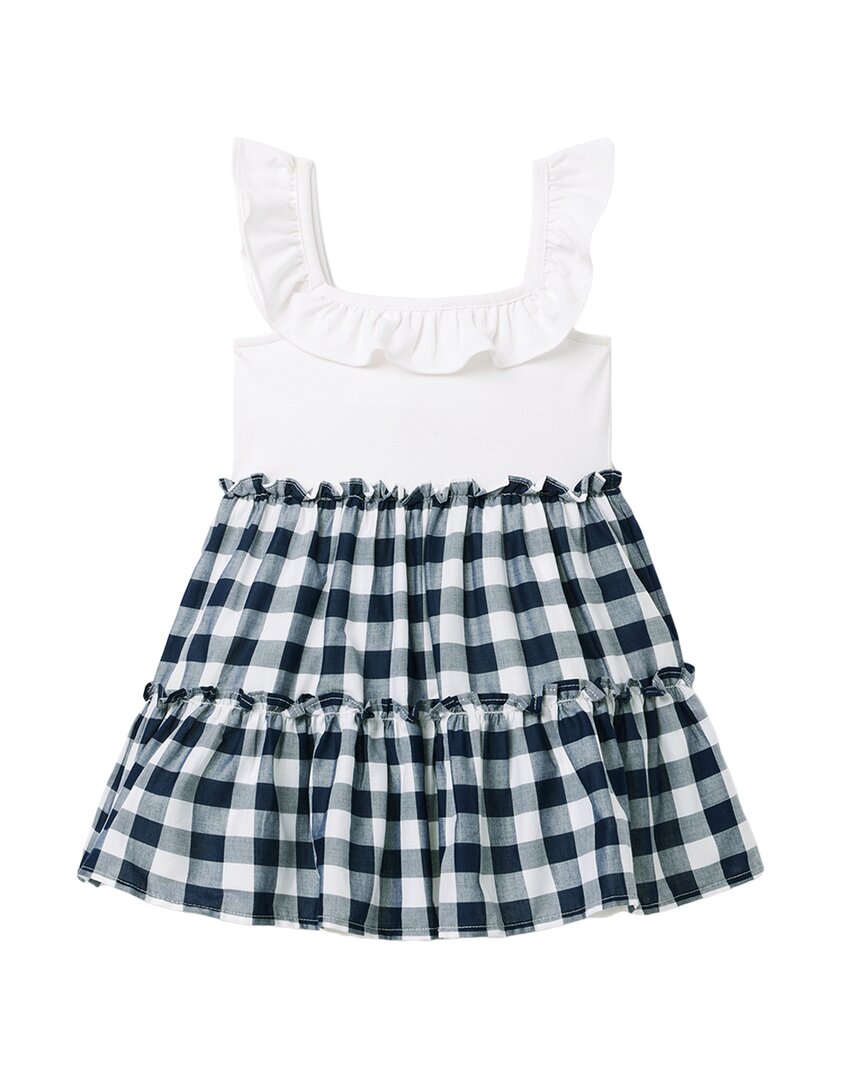 Janie and Jack Gingham Knit Woven Dress