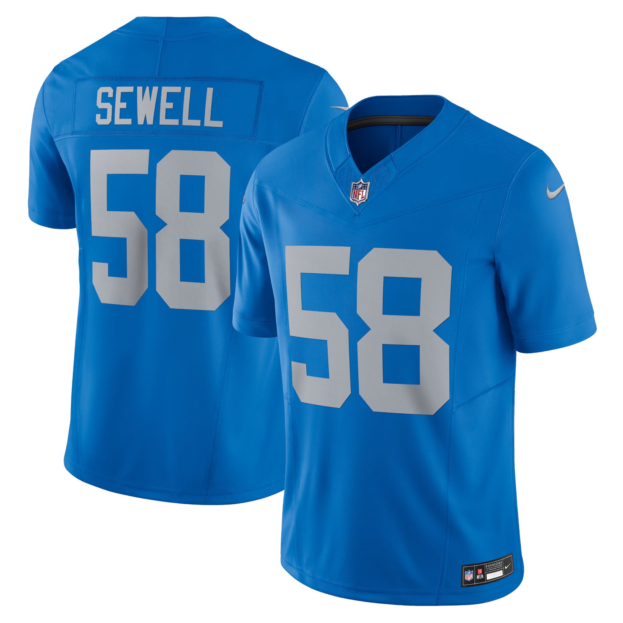 Detroit Lions Penei Sewell Blue Vapor F.U.S.E. Alternate Limited Jersey