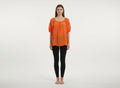Unique Spectrum Solid Short Sleeve Blouse