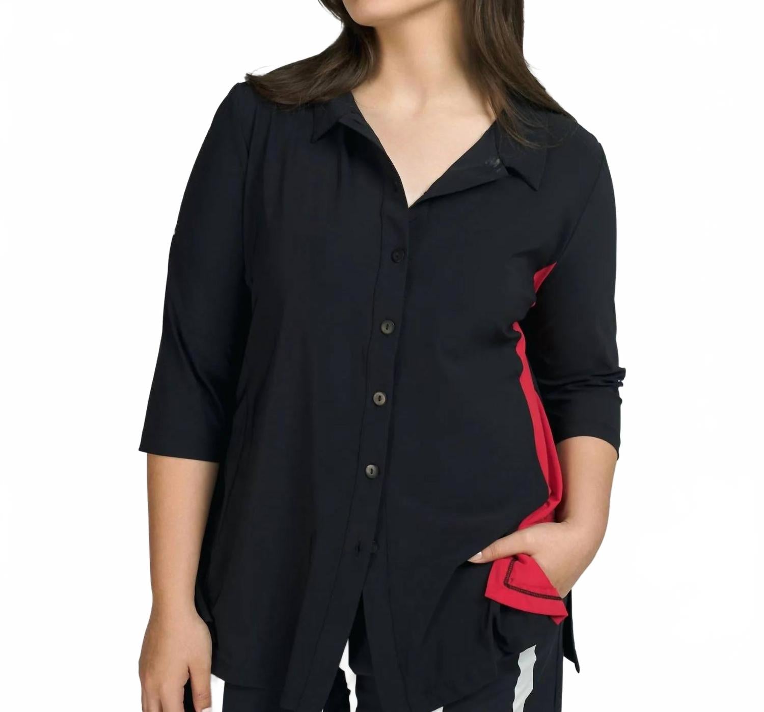 Tekbika Adeline Shirt Jacket In Black