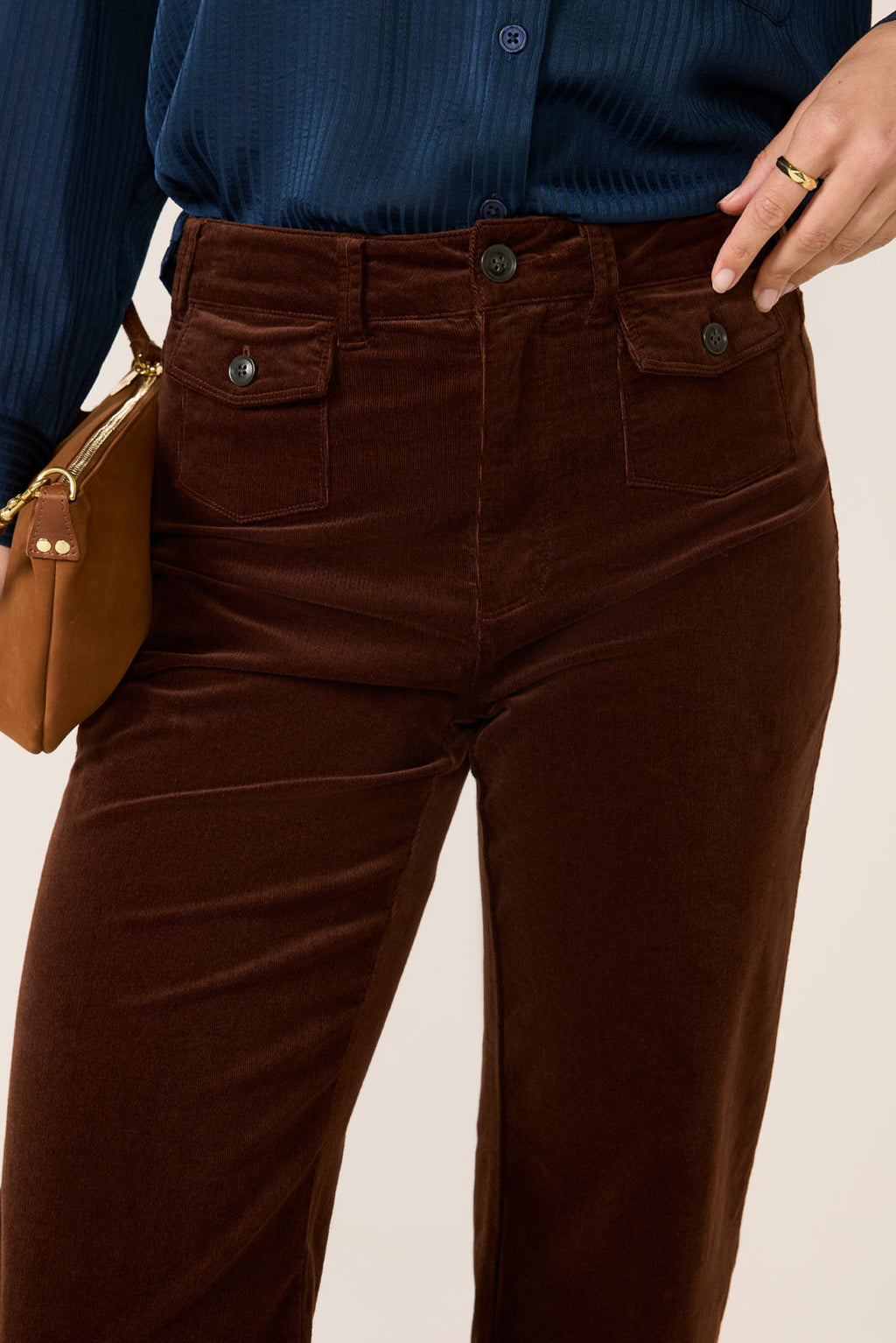 Women's Leenah Bootcut Ankle w Mini Patch Pockets Pants