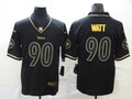 Men's Pittsburgh Steelers #90 T.J. Watt Black Authentic Player Jersey1