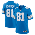 Detroit Lions Calvin Johnson Blue Team Retired Game Jersey