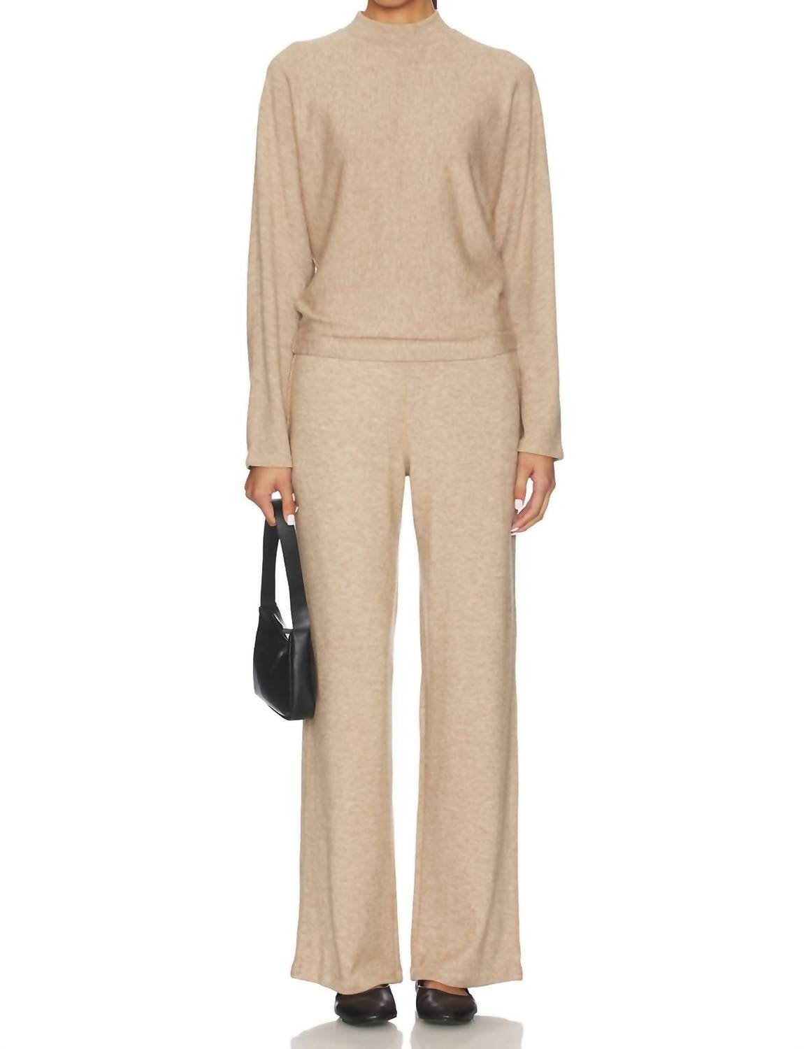 Cozy Wide Leg Pant In Bruna