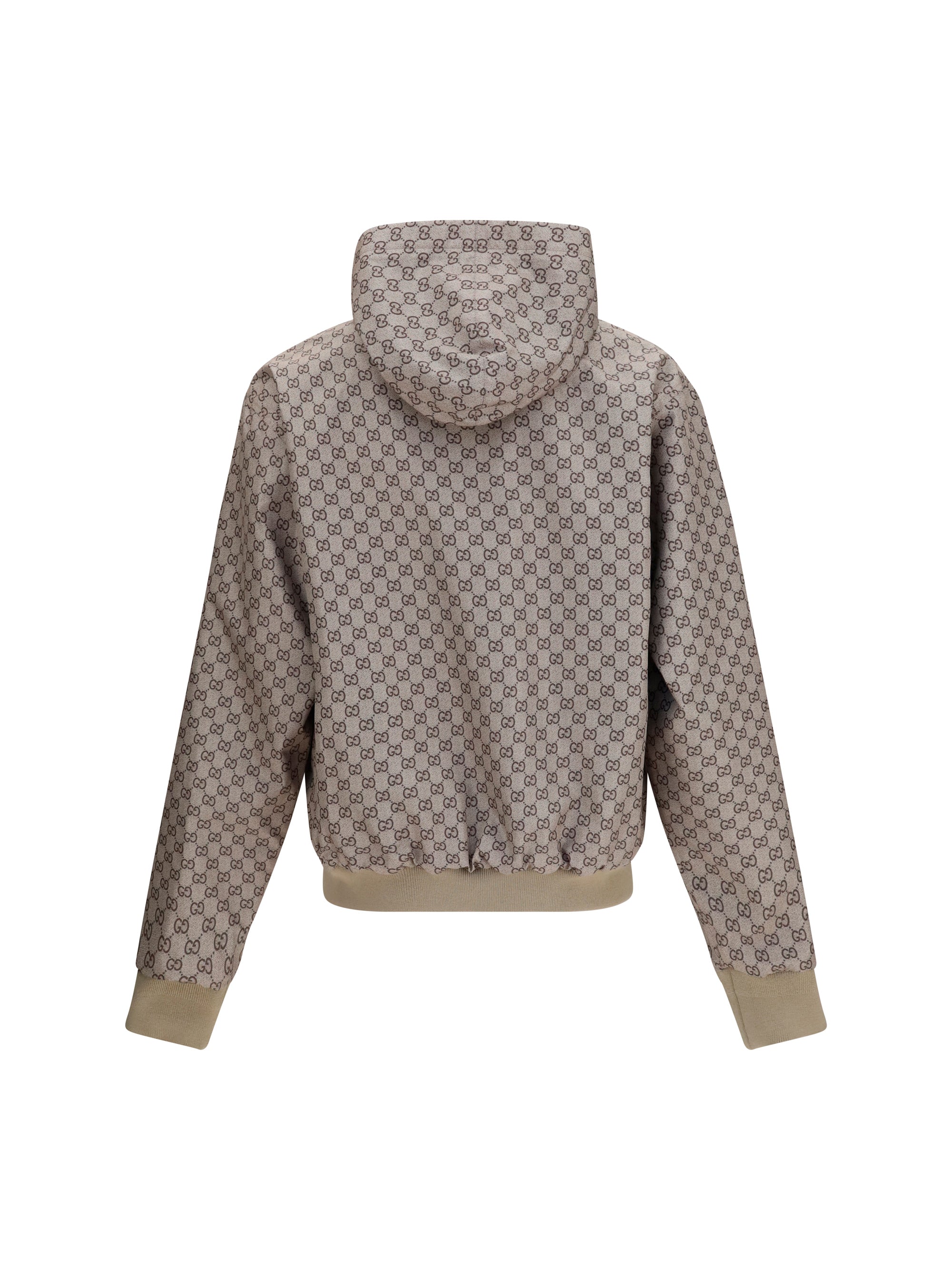 Gucci Men Reversible Zip Jacket In Cotton