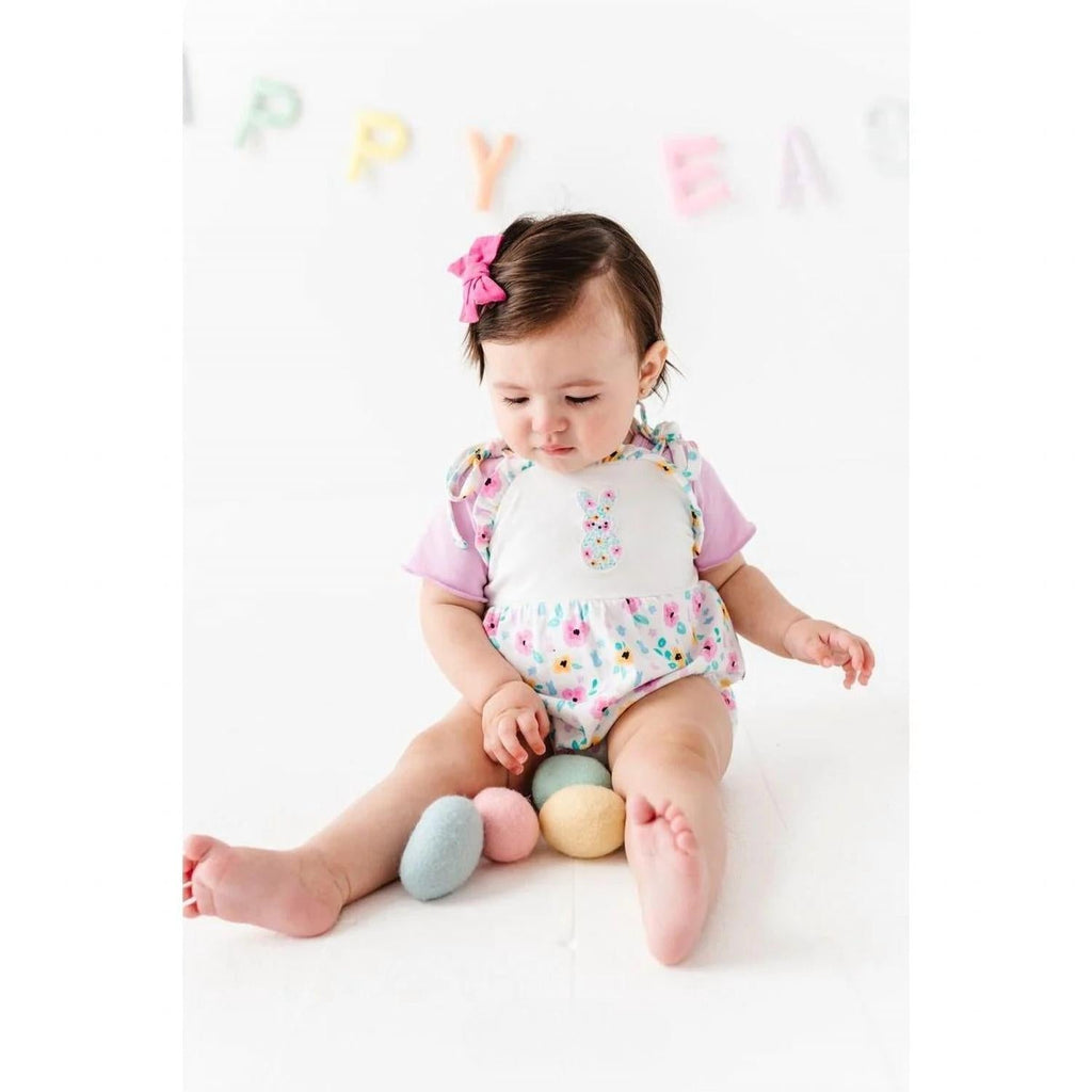 Peeps And Petals Bubble Romper In Pink