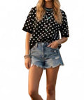 Polka Spots Sweater In Black