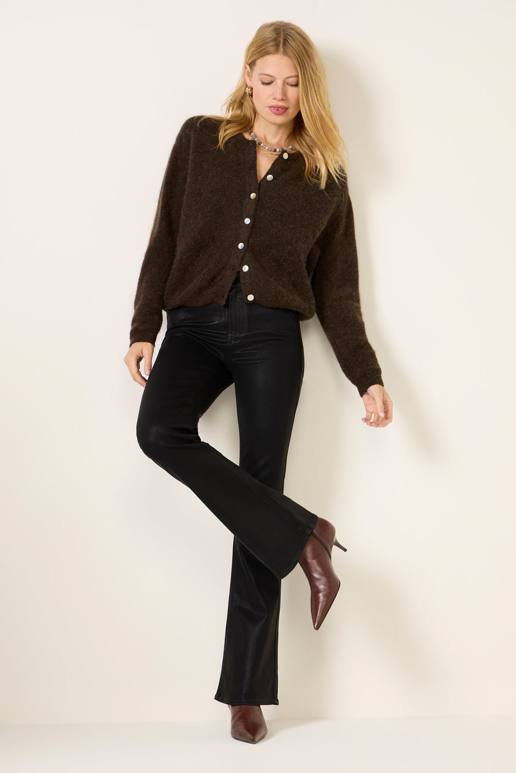 Women's Coated Laurel Canyon Bootleg Pants